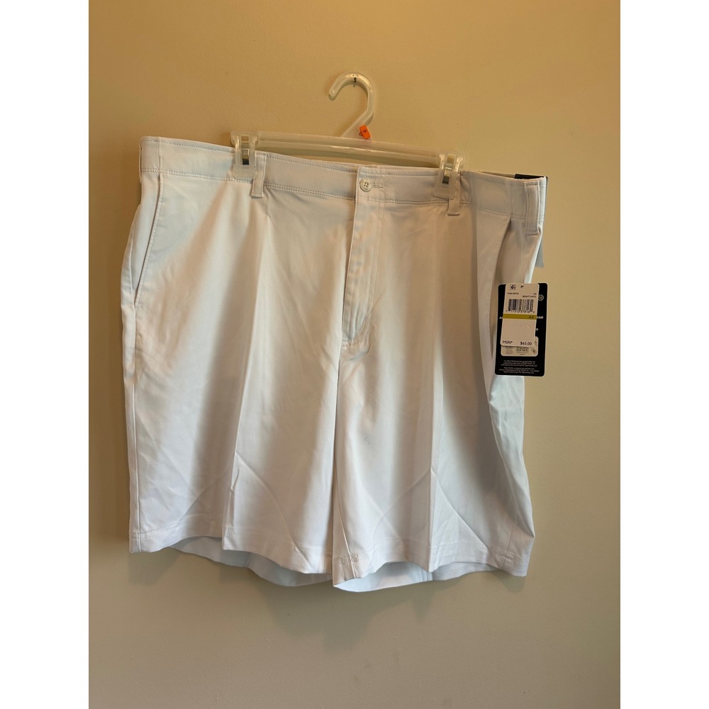 NWT PGA TOUR Men's Golf Shorts Bright White Stretch Active Waistband 44